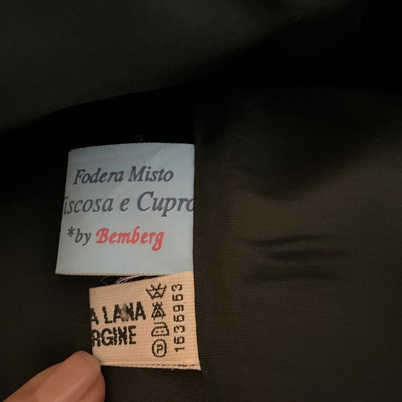 FODERA MISTO Black 100% Virgin Wool Blazer Fully Lined MADE IN ITALY US Sz XL - Picture 6 of 9